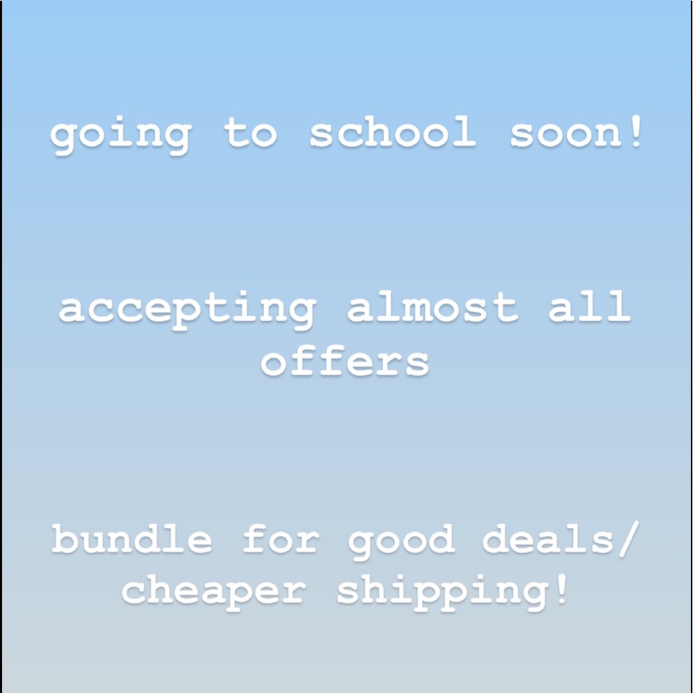 make offers!! i’m very flexible!!